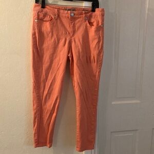 Women's Skinny Jeans in Coral